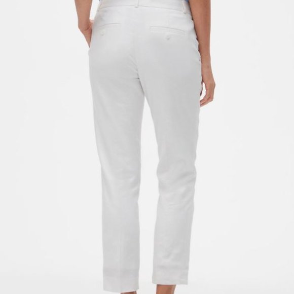 NWOT Banana Republic White Linen Tailor Ankle Pant - Picture 2 of 6